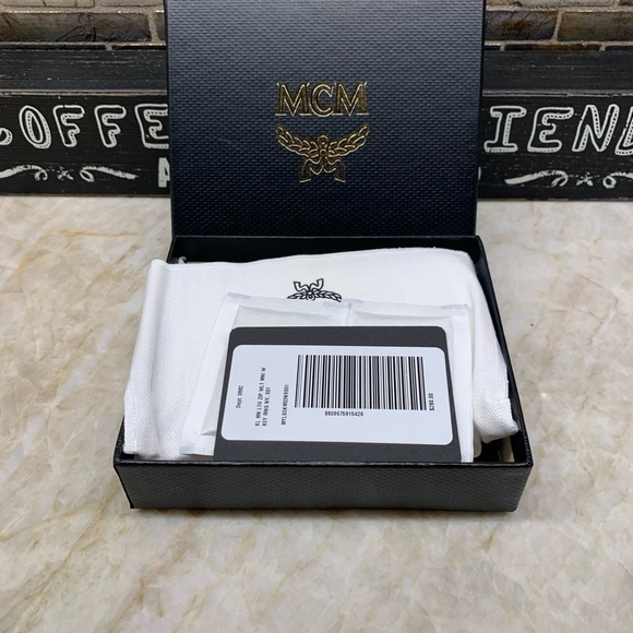 MCM Klara Monogram Zip Mini Wallet: Taupe - Picture 7 of 10